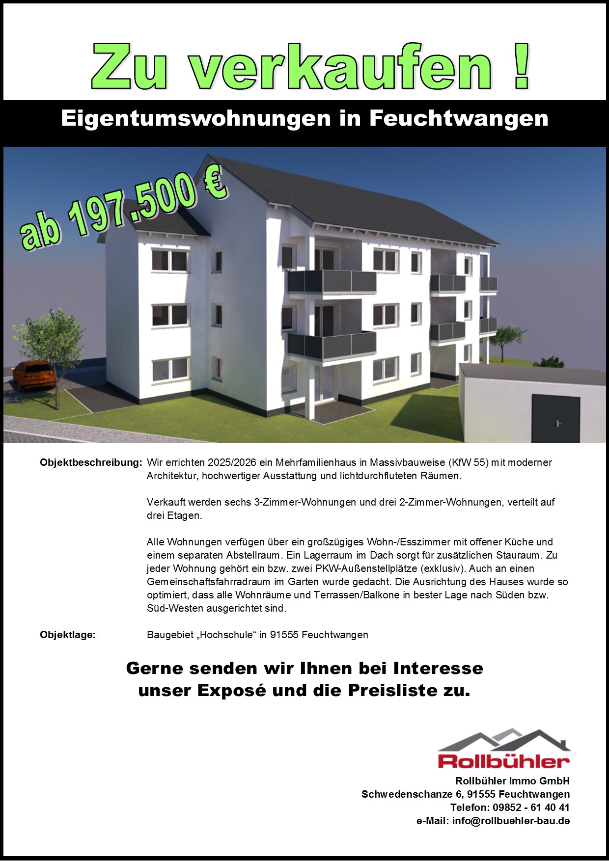Verkausschild Feuchtwangen